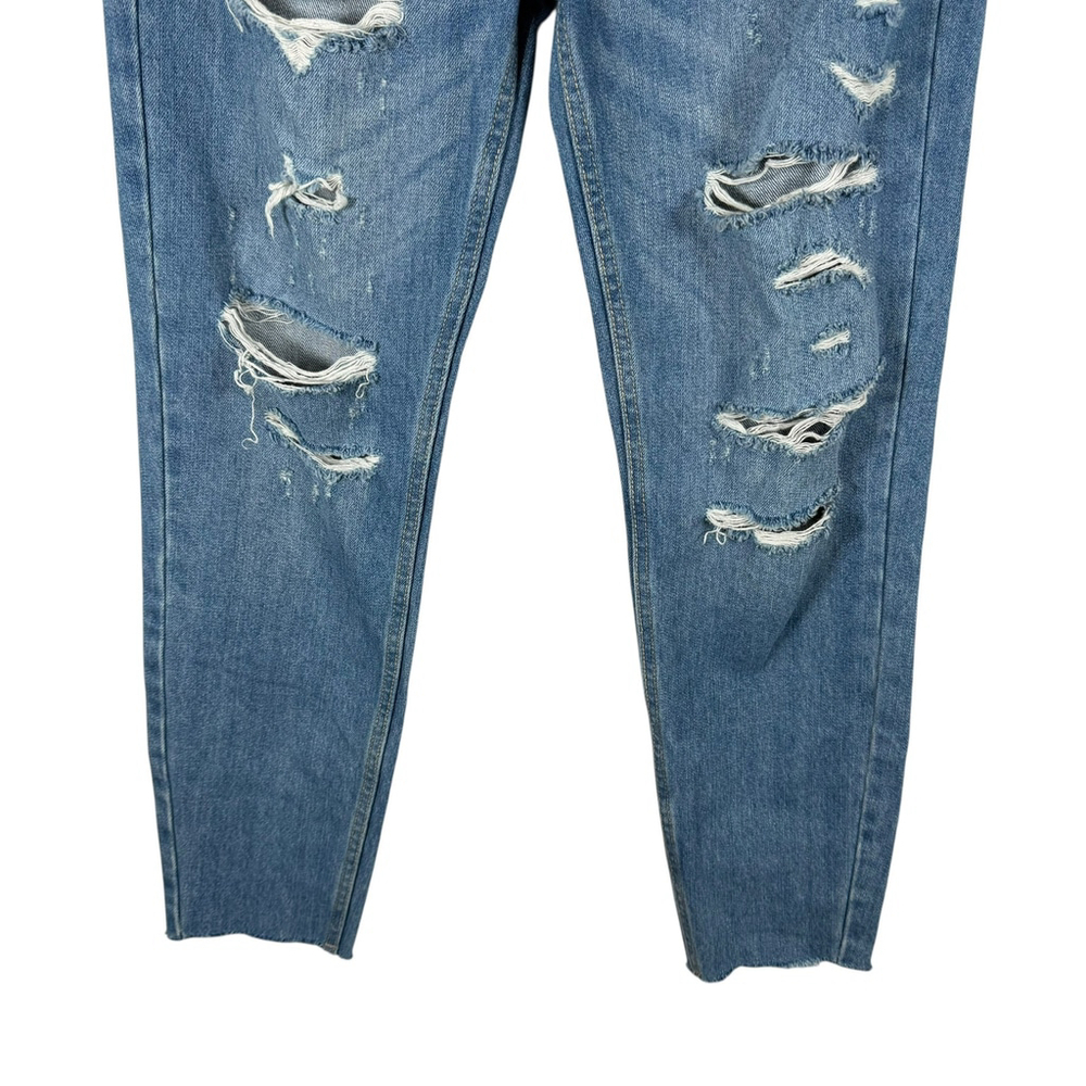 Free People We The Free Distressed High Rise Button Fly Jeans Cotton Size 25 - Picture 5 of 10